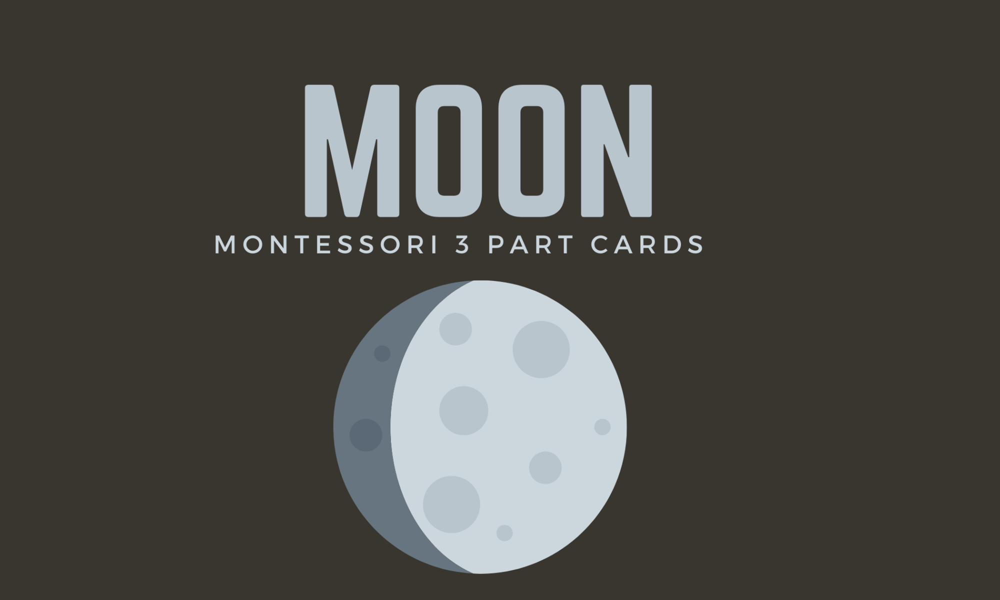 phases of the moon_montessori 3 part cards
